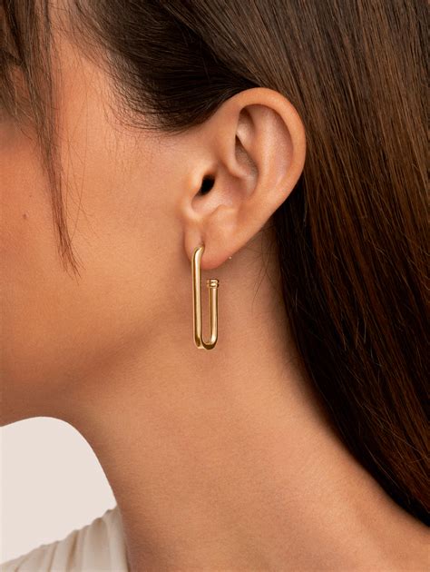 Pipe Gold Hoop Earrings – SINGULARU