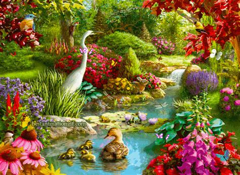 Открытка В объятиях природы | Настроение в картинках | Flower landscape, Painting, Nature