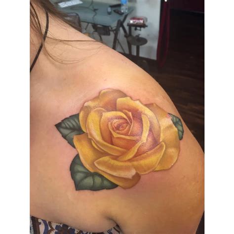 Yellow rose tattoo by Haylie Erin: TattooNOW