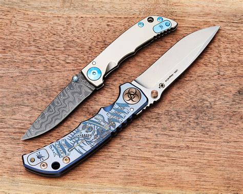 Spartan Blades SHF 3.25 Custom Harsey Folding Knife 3.25" S45VN Stonewashed Blade, Blue/Bronze ...