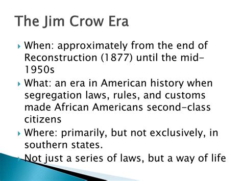 PPT - The Jim Crow Era PowerPoint Presentation, free download - ID:4010567