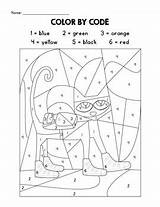 6 Awesome Cat Color By Number Printables  Kitty Baby Love sketch template