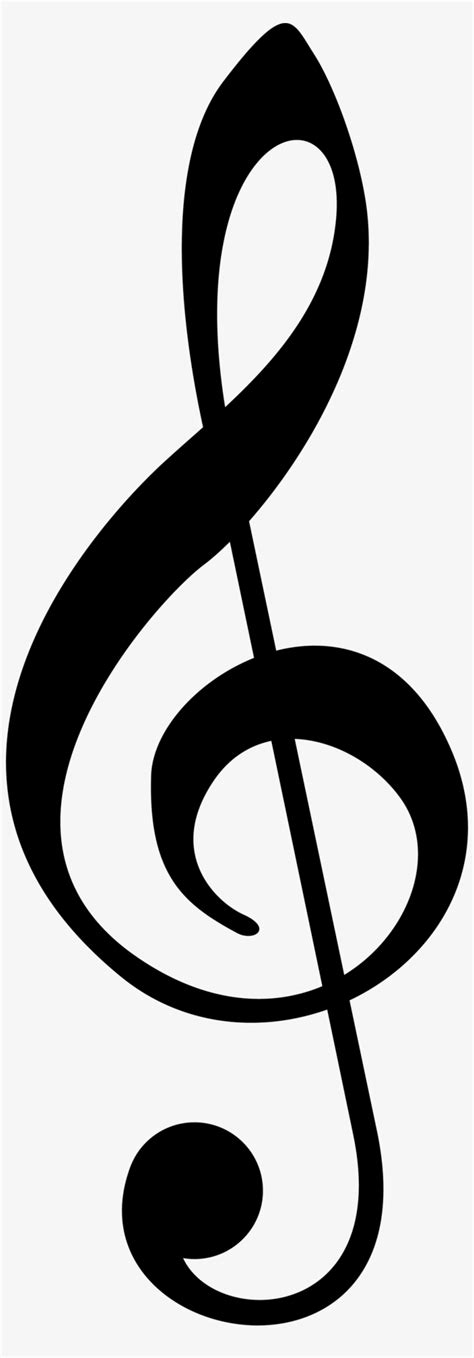 Treble Clef - Music Symbols Treble Clef Transparent PNG - 1024x2887 ...