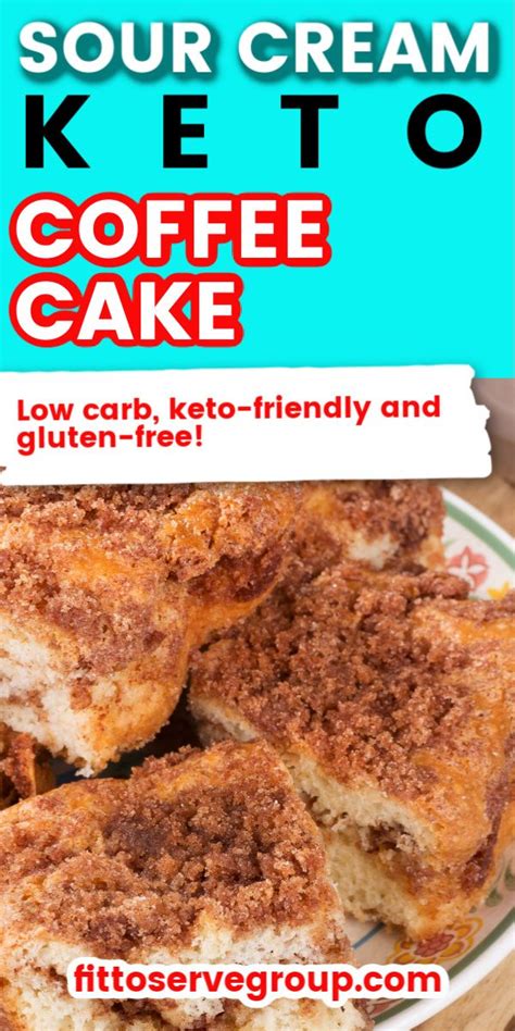 Sour Cream Keto Coffee Cake | Keto desert recipes, Keto dessert recipes, Sour cream coffee cake
