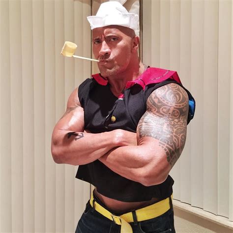 Dwayne Johnson dressed up as Popeye for Halloween and his costume didn ...