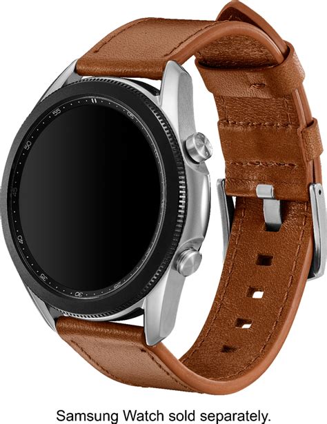 Questions and Answers: Platinum™ Leather Watch Band for Samsung Galaxy ...