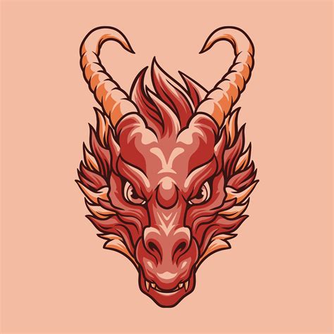 Dragon Head mascot great illustration for your branding business 33951919 Vector Art at Vecteezy