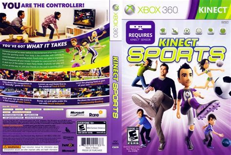 Kinect Sports - XBOX 360 Game Covers - Kinect Sports DVD NTSC f :: DVD Covers