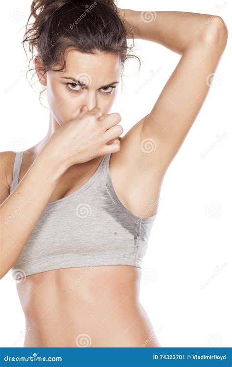 Smelly armpits stock image. Image of cute, deodorant - 74323701