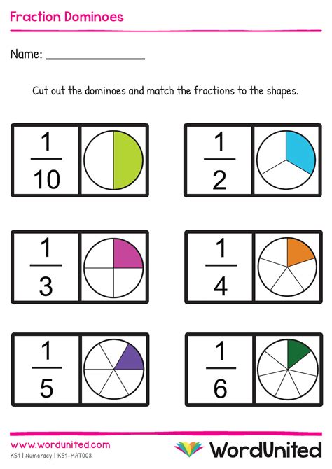 Fraction Dominoes - WordUnited