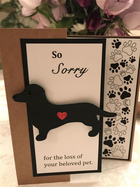 Sympathy Card for Loss of Dog - Handmade Pet Sympathy Z-Fold Card