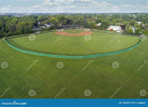 High School Baseball Field Aerial Stock Photo - Image of field, play ...