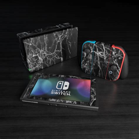 Nintendo Switch Skin - Black Marble by Marble Collection | DecalGirl