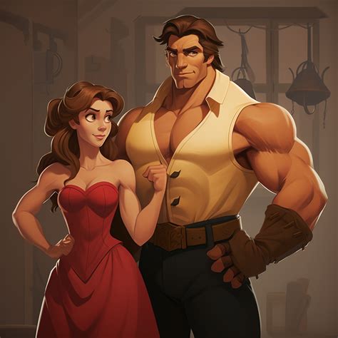 Gaston and Belle by mkewx on DeviantArt