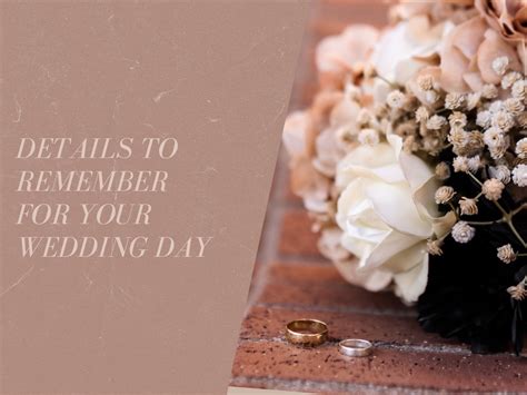 Little Details to Remember for Your Wedding Day