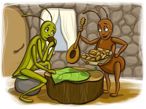 Grasshopper and the Ant by Adelya Tumasyeva at Coroflot.com | Grasshopper pictures, Ants ...