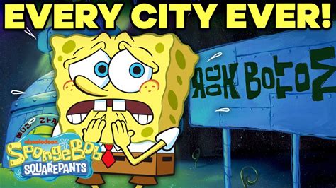 Bikini Bottom to Rock Bottom! 🏢 Every CITY Ever | SpongeBob - YouTube