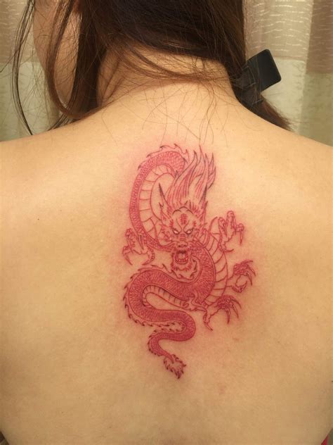 Red dragon tattoo. Dragon Tattoo Back, Chinese Dragon Tattoos, Dragon Tattoo For Women, Dragon ...