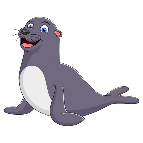 A seal cartoon isolated | Premium Vector