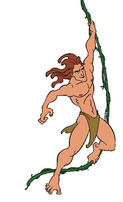 tarzan swinging on vine - Clip Art Library