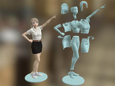 3D Printed Freshy Girl 3D Printable Figure by JohnnieWhiskey | Pinshape