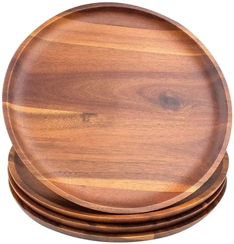 Vietnam Factory Round Wooden Plate Set - Buy Wooden Plate,Acacia Wooden ...