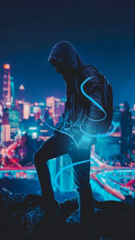 hacker wallpaper iphone,blue,light,neon,night,city,electric blue,urban ...