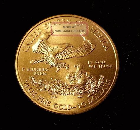 Bu 2010 1/4 Oz Fine Gold $10 Gold American Eagle Uncirculated Coin Shippng