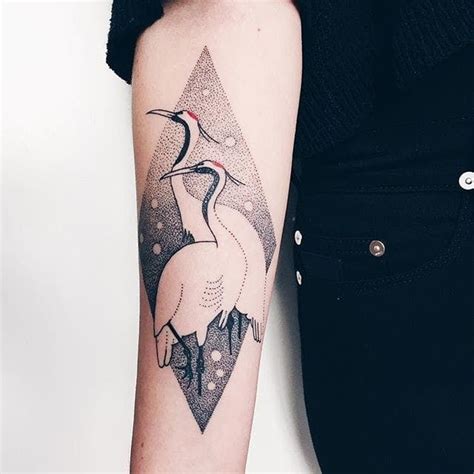 Image result for crane tattoo | Crane tattoo, Geometric tattoo, Tattoos