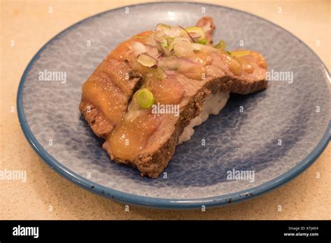 wagyu beef sushi Stock Photo - Alamy