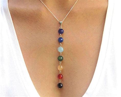 7 Chakra Necklace | Chakra jewelry, Chakra necklace, Yoga jewelry