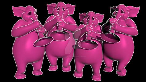 Pink Elephants from Dumbo by MoodyTheCat on DeviantArt