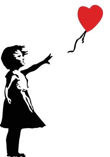 Vinilo decorativo Banksy globo corazón - TenVinilo Banksy Wall Stickers ...