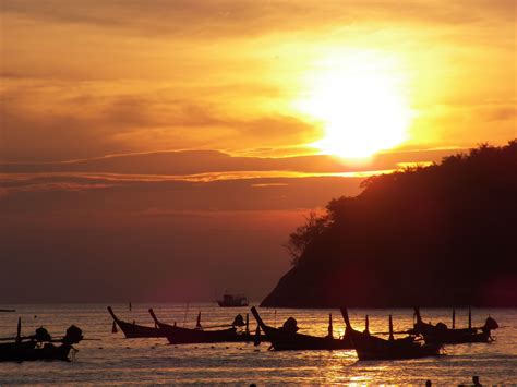 Phuket, Thailand at Sunset with Longtail boats | Sunset, Phuket, Favorite places