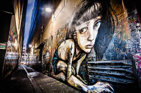 Melbourne Street Art, Graffiti Photograph, Urban Wall Art Print, Hosier Lane, Industrial decor ...