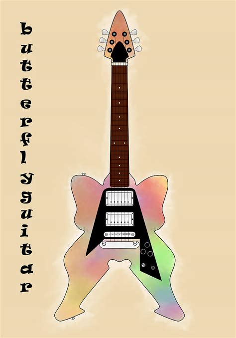 The Butterfly Guitar Digital Art by Khajohnpan Sauychalad | Pixels