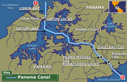 Map of the Panama Canal | Panama canal, Travel writer, History travel