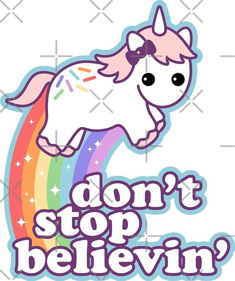 "Don't Stop Believin'" Stickers by sugarhai | Redbubble