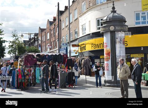 Barking town centre market stalls. Barking and Dagenham Essex east ...