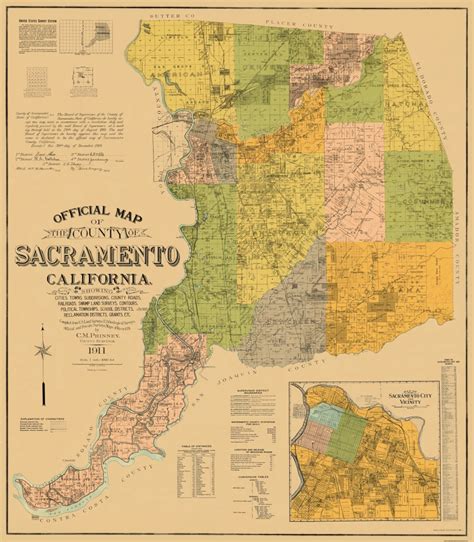 California County Map (Sacramento County Highlighted) • Mapsof - Map Of ...