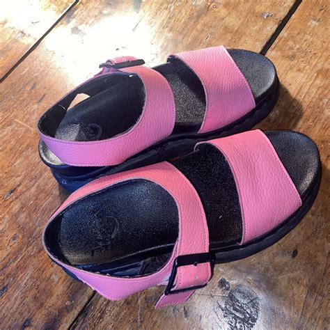 Dr Martens Pink Platform Sandals - Depop