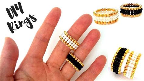 10 minutes DIY ring. Beaded rings for beginners. ring making tutorial ...