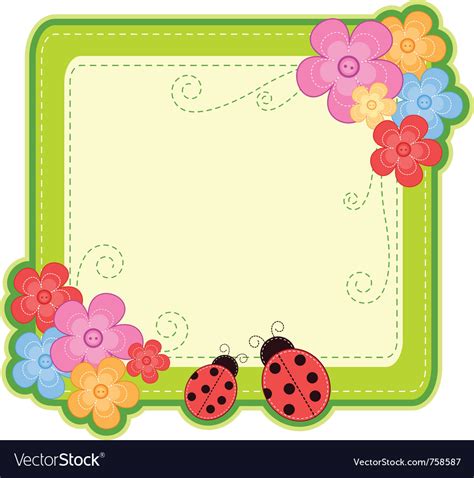 Spring frame Royalty Free Vector Image - VectorStock