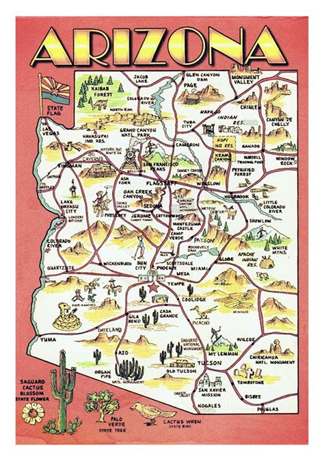 Arizona Map With Tourist Attractions