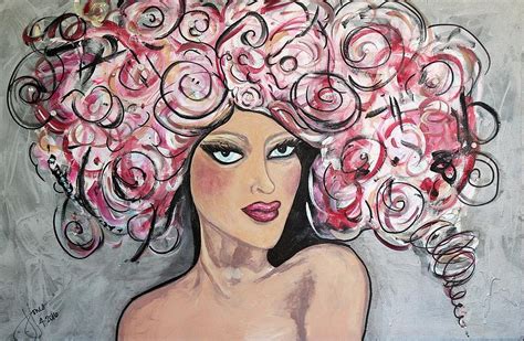 Pink Lady Painting by Jewells Jones - Fine Art America