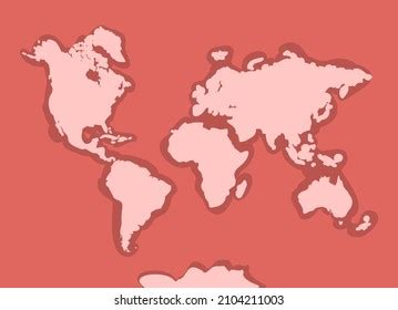 World Map Continents Atlas Planet Earth Stock Illustration 2104211003 | Shutterstock