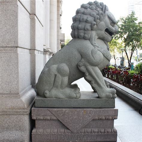 Granite Stone Guardian Lion Statues Stone Lion Sculpture from China - StoneContact.com