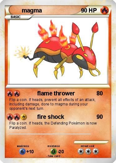 Pokémon magma 138 138 - flame thrower - My Pokemon Card