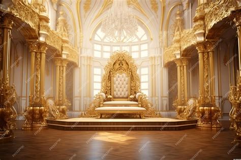 Premium AI Image | Realistic Fantasy Royal Palace Interior Generative AI