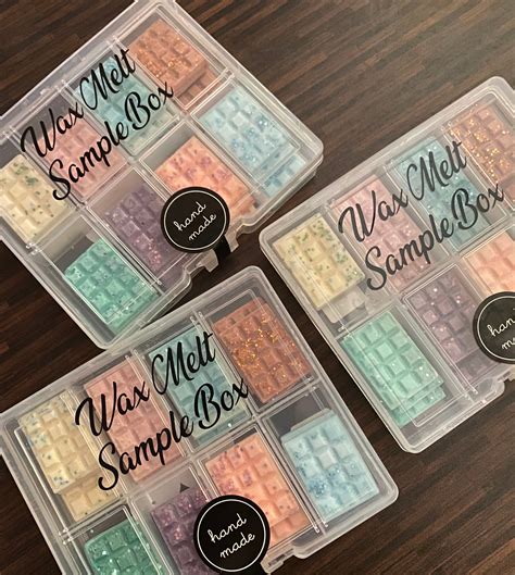 Wax melt sample boxes | Etsy